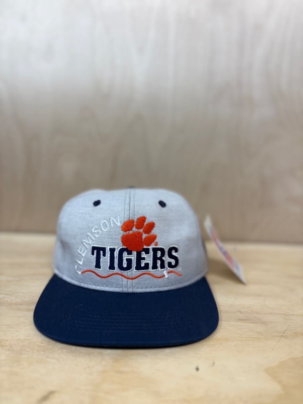 Clemson Tigers Hat in Gray & Navy with Orange Logo